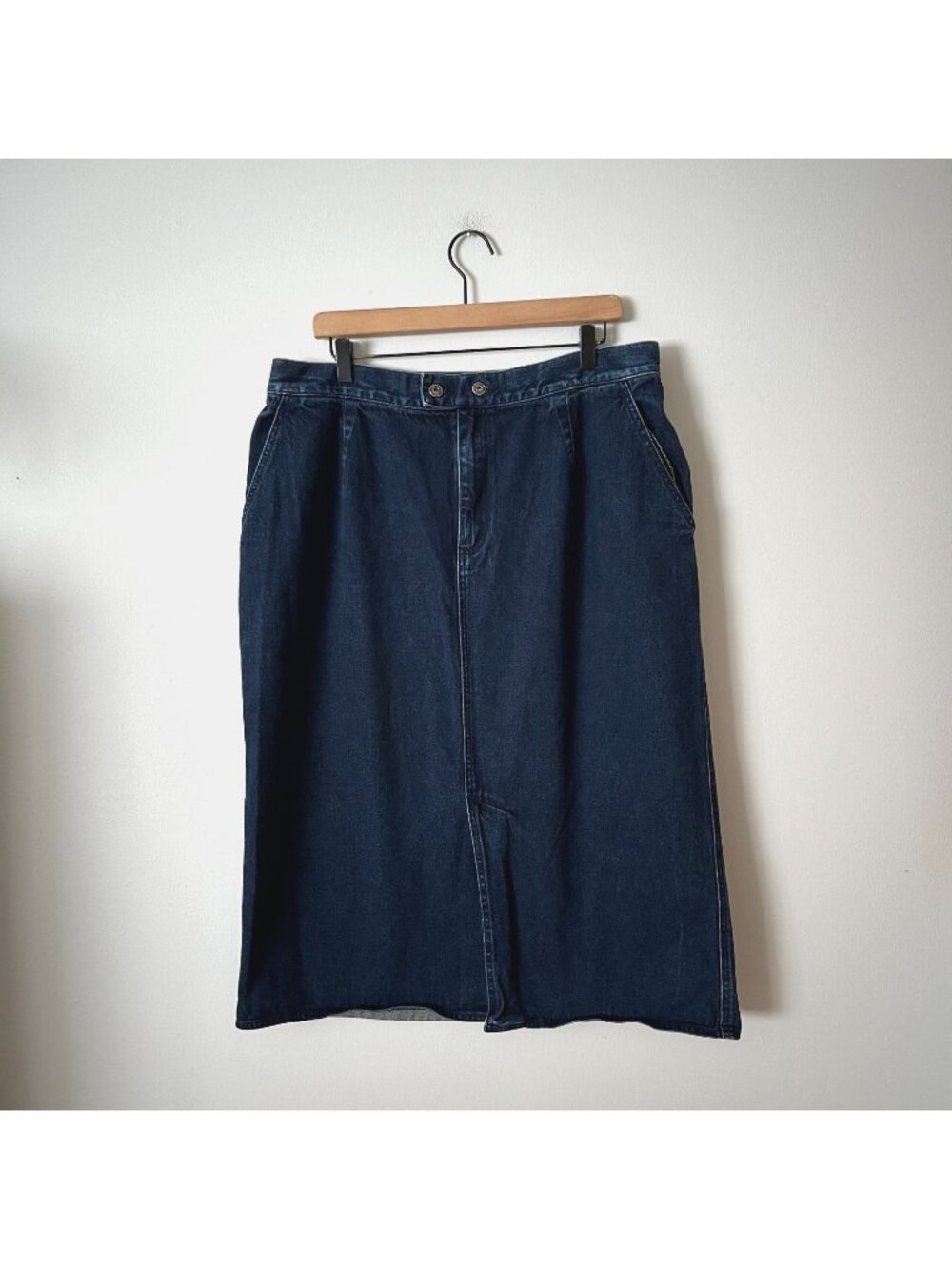 VTG Elisabeth by Liz Claiborne Denim Midi Skirt Women's Plus Size 22 Petite